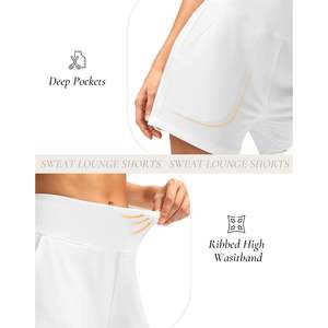 2025 pantalones cortos de chándal suaves de Modal de cintura alta para mujer, cómodos pantalones cortos deportivos informales de verano con bolsillos, pantalones cortos calientes - Product Image 6