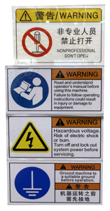 Tùy Chỉnh Cảnh Báo Nhãn Nhựa An Toàn Sticker Cảnh Báo Không Thấm Nước Nhãn Dán Nhãn - Product Image 3