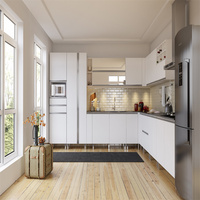 Armoires de cuisine modulaires modernes de luxe YALIG avec design écologique, charnières, évier, robinet et accessoires