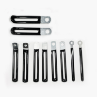 Attache-câble en acier inoxydable recouvert de caoutchouc noir pour la fixation et la gestion du câblage électrique automobile, pince métallique durable