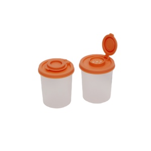 2PCS Plastic Spice Bottle With Flip Top Lid Seasoning Jar
