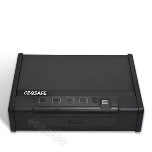 CEQSAFE Small Biometric Digital Safe Box Electronic Mini Safe Gun Box