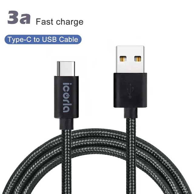 Type C 3A Super Fast Charging Charger Cable OEM/ODM Braided USB-C Mobile Phone Data Cable for iPhone Android Computer Use
