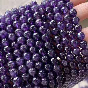 Thạch Anh Tím Tím Chất Lượng Cao 6Mm <span class=keywords><strong>8Mm</strong></span> 10Mm Hạt Tròn Đá Tinh Thể Tự Nhiên Đá Chữa Bệnh Cho Tự Làm Vòng Đeo Tay Trang Sức - Product Image 3