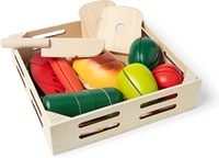 Juguetes de Madera para Cortar Frutas en la Cocina para Niños Pequeños, Juguete de Frutas de Imitación, Juego de Comida de Madera para Cortar, Set de Comida de Juguete para Niños