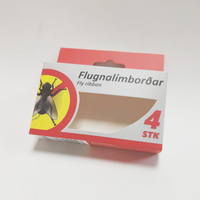 Boîte d'emballage en carton pour comprimés anti-insectes rouges avec fente Euro pour affichage suspendu en magasin