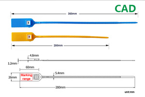 L011 không thấm nước Túi hành lý kéo chặt chẽ con dấu bền nhựa Fastener cho an toàn đóng cửa nhựa an ninh con dấu - Product Image 4