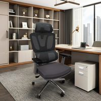 Chaise de bureau ergonomique moderne avec accoudoirs 3D, dossier en cuir PU, tissu, hauteur réglable, structure en acier inoxydable – Confortable pour les professionnels actifs