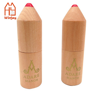Mini matita colorata in legno naturale personalizzata di fabbrica con tubo a forma di razzo per bambini, matite da disegno da 12 pezzi per le arti. - Product Image 2