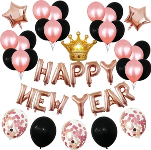 Set di palloncini neri in oro forniture per feste di laurea decorazione 2026 forniture per feste di <span class=keywords><strong>capodanno</strong></span> Kit decorazioni 2026 - Product Image 2