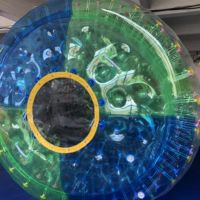 Cylindre gonflable Transparent boule de bulle d'eau humaine gonflable PVC rouleau flottant boule gonflable Zorbing boule marche