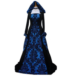Costume de sorcière Wicca médiéval pour Halloween, robe de sorcière gothique vintage de luxe à capuche pour femme, déguisement d'effrayant vampire, robe de sorcier de la Renaissance - Product Image 5