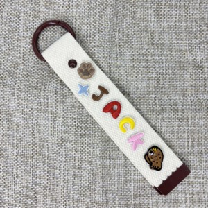Lanière de mode écologique DIY avec patch brodé personnalisé, étiquette nominative thermocollante, sangle de voyage en toile pour valise unie - Product Image 3
