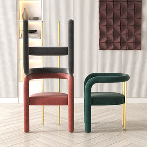 <b>Dining</b> <b>Chair</b> With Backrest For Living Room And <b>Dining</b> Space Adult Use <b>Velvet</b> Upholstery Modern Design - Product Image 4