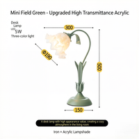 Lampe rustique en forme de fleur de muguet, base E26, design rétro, 3 tons de lumière, angle réglable, lumière d'ambiance chaude, utilisation en intérieur