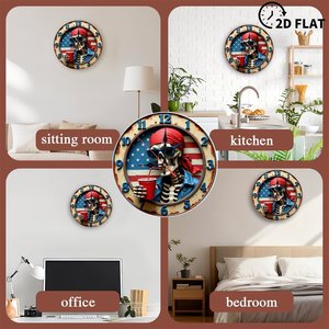 Round Wooden Wall <b>Clock</b> 25x25Cm Silent Non Ticking Home Bedroom Office Decor <b>Clock</b> - Product Image 4