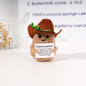 Tay dệt kim khoai tây nhân vật plushies Crochet y tá/cao bồi phong cách Uplifting bàn trang trí Quà Tặng May & dệt đồ chơi thủ công - Product Image 6