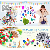 Nettoyeur de tuyaux avec poms feutre Wiggle Eyes plume Origami papier acrylique Flatback strass enfants jouets d'apprentissage en bois plastique
