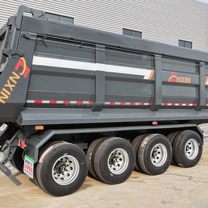 <span class=keywords><strong>Remorque</strong></span> à benne arrière en forme de U à 4 essieux, robuste, 80-100 tonnes |   Semi-<span class=keywords><strong>remorque</strong></span> à benne basculante renforcée pour l'exploitation minière et le transport de roches - Product Image 2