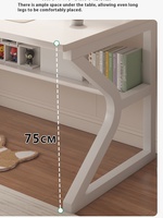 Bureau d'étude extensible simple blanc avec chaise de bureau - pour jeux, chambre, bureau ou location de maison, bureaux d'ordinateur