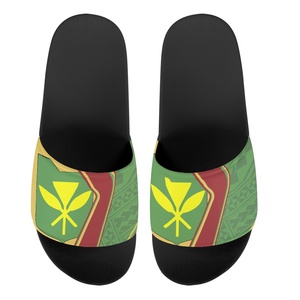 Zapatillas transpirables con estampado de bandera de Hawaii Kanaka <span class=keywords><strong>Maoli</strong></span> para caminar en casa para mujer, sandalias deslizantes de diseñador especial, zapatillas suaves - Product Image 2