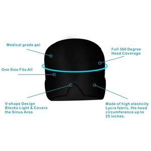 Hot Cold Therapy <b>Hat</b> for Migraine Pain Relief and Puffiness Reduction Black Sleep Support Pad - Product Image 2