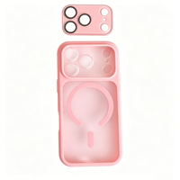 Coque de téléphone antichoc et anti-traces de doigts en TPU+PC avec double objectif amovible, design magnétique de luxe et motif ondulé