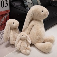 Plushies Logo bordir kustom kelinci telinga panjang 20cm hadiah Paskah mainan mewah & boneka hewan mewah