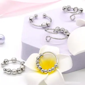 Lo lắng cứu trợ cá tính sáng tạo Spin Bead Ring cho nữ