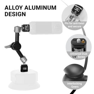 Bras magique de 7 pouces Bras de friction magique extensible réglable et équipé d'un siège de chaussure chauffant Vis de trépied de 1/4 pouces - Product Image 4