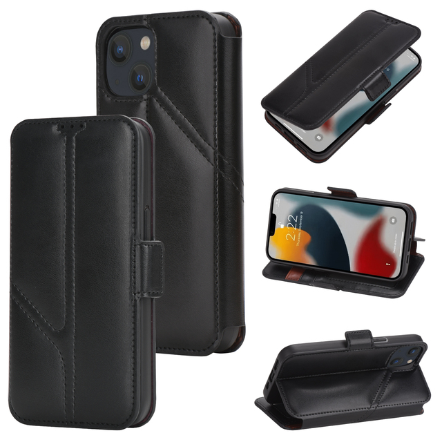Custom LOGO Leather Wallet Mobile Phone Cases Magnetic Shockproof Card Holder Phone Cover for Iphone 15 14 13 12 11 Pro Max Case
