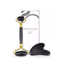 Rouleau d'obsidienne noire et outil de Massage Facial, vente en gros, livraison gratuite