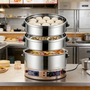 หม้อต้มน้ำสแตนเลสสตีลสำหรับการค้าเครื่องนึ่งอาหารสำหรับอุตสาหกรรม - Product Image 1
