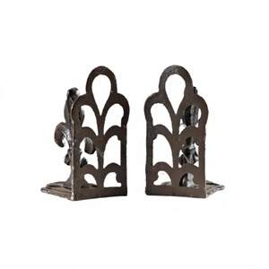 Juego de 2 sujetalibros de tamaño y forma personalizados Diseño maravilloso Sujetalibros de metal de color negro para uso doméstico y de oficina - Product Image 1