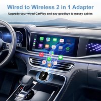 Adaptateur Dongle CarPlay Mini Kaiwo 5G WiFi à connexion automatique 2 en 1 sans fil pour CarPlay et Android Auto, compatible avec plus de 1000 voitures