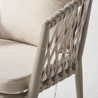 Chaises de salle à manger d'extérieur en rotin tressé au design moderne, chaise de restaurant, chaise de patio, chaise de jardin, siège de villa