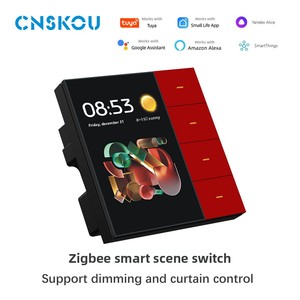 Interruptor Inteligente con Botón Zigbee de 4 Dígitos y Pantalla de 35 Pulgadas Graffiti SK-Z09, Control Remoto IP20 para Toda la <span class=keywords><strong>Casa</strong></span>, 2.4GHz, Hogar Inteligente - Product Image 4