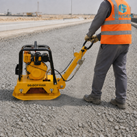 Compacteur à plaque vibrante réversible diesel 160 kg, machine de compactage robuste pour sols, sable et gravier