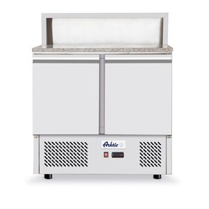 Arktic 230V/310W Attrezzatura di Refrigerazione Commerciale per Cucine, Frigorifero per Pizza da 300L con Due Porte 900x700x1110mm 230V/310W - Product Image 1