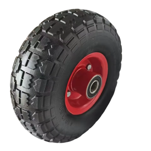 Roue de brouette pneumatique en mousse de polyuréthane gonflable 10 pouces 3.50/4.10-4 Capacité de charge de 50 à 300 kg Certifiée CE - Product Image 1