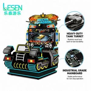 Machine de jeu simulateur de tir de char Mecha Squadron à double tourelle, à monnayeur, avec écran HD 55 pouces et retour de force - Product Image 1