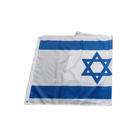 Haute Visibilité Personnalisé Portable Rectangulaire Pays Israël Drapeau National Sortie D'usine