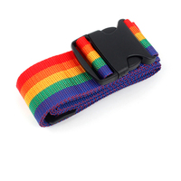 Sangle de bagage en polyester imprimée en gros, réglable, avec logo personnalisé, en nylon, pour voyage