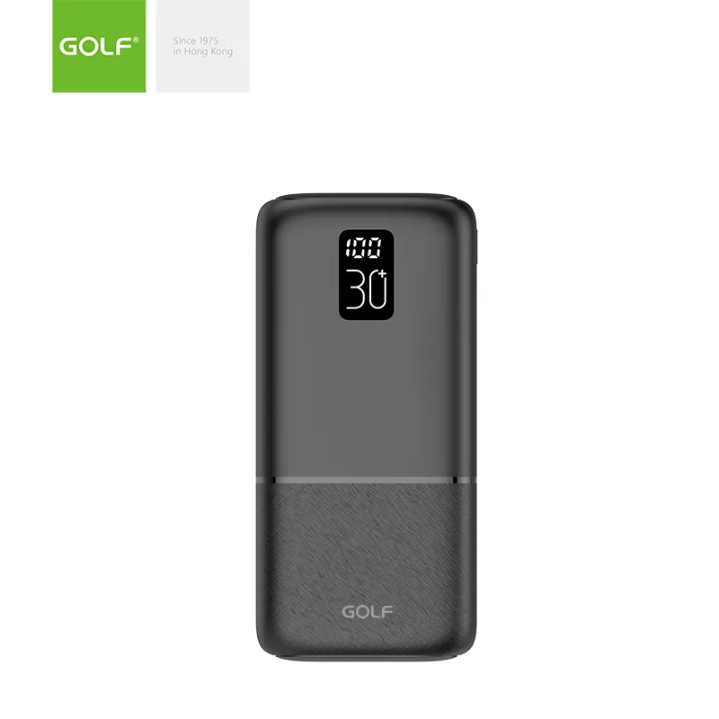 Golf Groothandel Prijs Dual Usb Laptop Enorme Capaciteit Lithium Batterij Oem Lcd Digitale Display Universele Power Bank 30000Mah