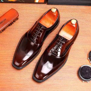 Zapatos de Vestir de Cuero Genuino Italiano Clásico de Lujo para Hombre, Zapatos de Boda de Cuero Vacuno para Hombre - Product Image 5