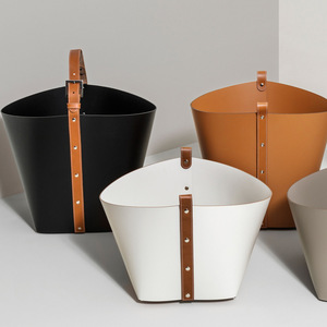 Adornos creativos de cuero para escritorio, portalápices/tarjeteros de estilo nórdico minimalista, y regalos de madera personalizados. - Product Image 2