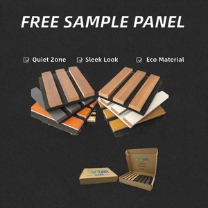Muestra Gratuita de Paneles Acústicos de Pared con Listones de MDF Ecológicos e Ignífugos de 19.5x12.5cm, Diseño Contemporáneo, Aislamiento Acústico para Sala de Estar o Gimnasio - Product Image 2