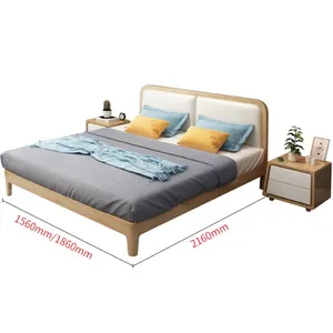 Venda quente barato quarto móveis conjunto mdf king size cama