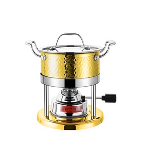 Nồi Hình Búa Phong Cách Khác Nhau Nồi Súp Hình Vuông Tròn Bằng Thép Không Gỉ 304 Có Lõi Lò Nồi Lẩu Một Người - Product Image 1