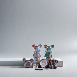 WAWA TECH ファッションデザイン バイオレントベア型 水転写印刷 カラー ヘンプグラインダー タバコ粉砕機 - Product Image 3